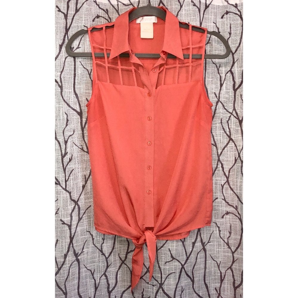 MM Couture by Miss Me Sleeveless Pink Top